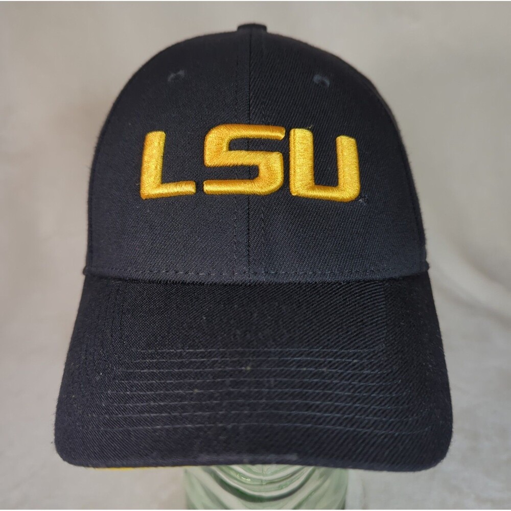 LSU Tigers Nike Hat Legacy91 Black/Gold Flex Fit OSFM S1ze Stretch Embroidered